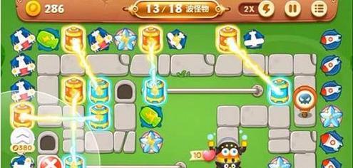 保卫萝卜2第71关攻略（用雪花炮塔冰冻敌人）  第2张