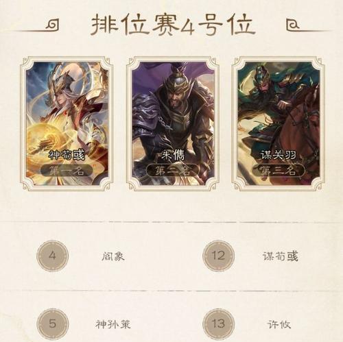 三国杀排位胜率13位的武将有哪些？  第2张